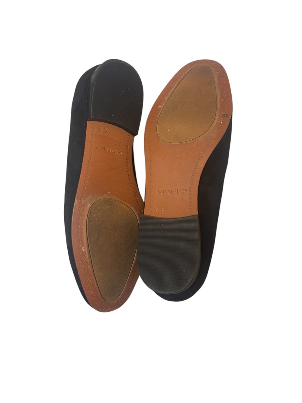 Vionic Black Suede Loafers Slip On Flats Willa Size 7 Orthopedic Comfort - Picture 4 of 9